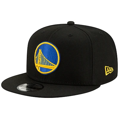 Casquette Snapback 9FIFTY pour homme avec couleur officielle Golden State Warriors New Era noire