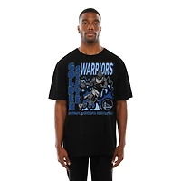 T-shirt oversize Whoosh noir New Era pour homme des Golden State Warriors