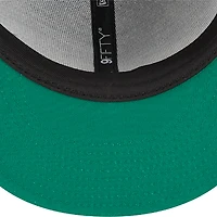 Men's New Era Black Golden State Warriors Post-Up Pin Mesh 9FIFTY Snapback Hat