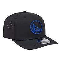 Men's New Era Black Golden State Warriors Sport Rope Vented Stretch-Snap 9SEVENTY Hat