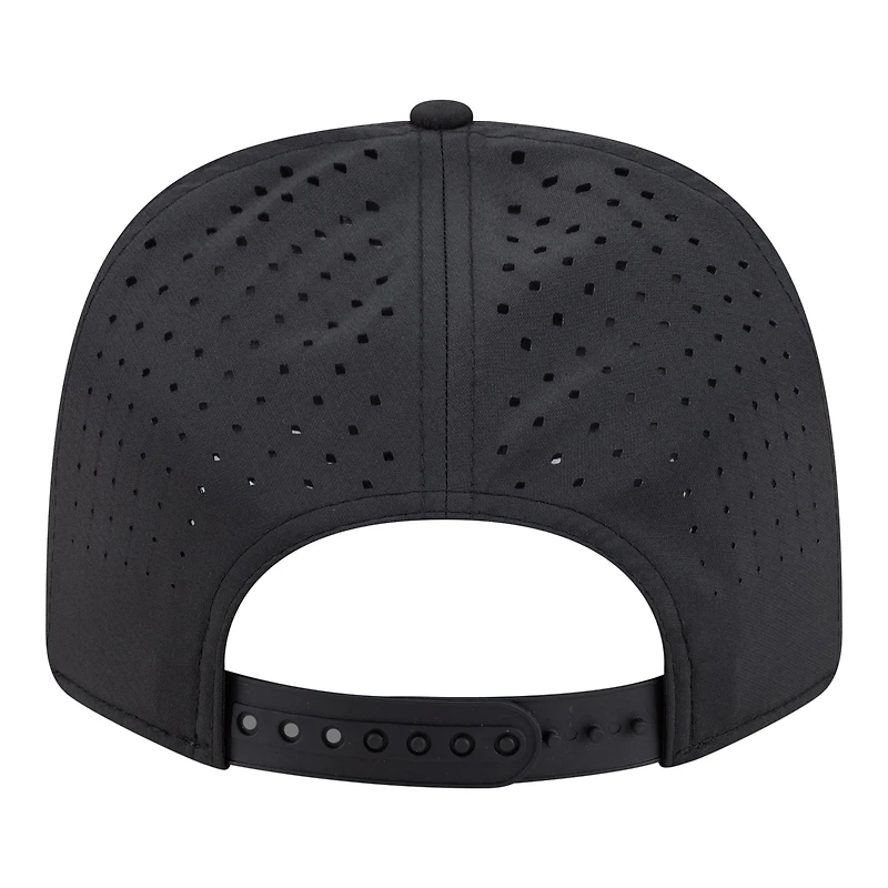 Casquette New Era Golden State Warriors Sport Rope Vented Stretch-Snap pour homme, noire, modèle 9SEVENTY
