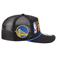 Men's New Era  Black Golden State Warriors Team Logo Foam Front 19TWENTY A-Frame Trucker Adjustable Hat