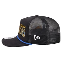 Men's New Era  Black Golden State Warriors Team Logo Foam Front 19TWENTY A-Frame Trucker Adjustable Hat