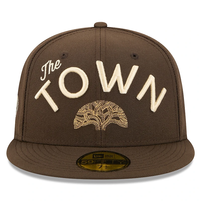 Casquette ajustée New Era marron Golden State Warriors 2025/26 City Edition Alternate 59FIFTY pour homme