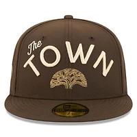 Casquette ajustée New Era marron Golden State Warriors 2025/26 City Edition Alternate 59FIFTY pour homme