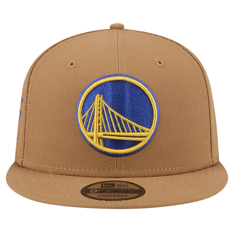 Casquette Snapback 9FIFTY New Era pour hommes, Golden State Warriors, marron