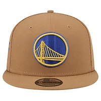 Casquette Snapback 9FIFTY New Era pour hommes, Golden State Warriors, marron