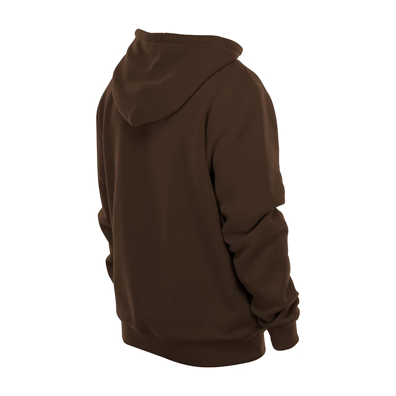 Men's New Era Brown Golden State Warriors Injection Pullover Hoodie