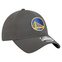Casquette ajustable New Era 9TWENTY Active Ripstop anthracite pour homme des Golden State Warriors