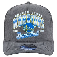 Casquette snapback pré-courbée 9FIFTY des Golden State Warriors de New Era pour homme, couleur anthracite