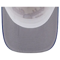 Men's New Era Cream/Royal Golden State Warriors Chainstitch 9FIFTY A-Frame Snapback Hat