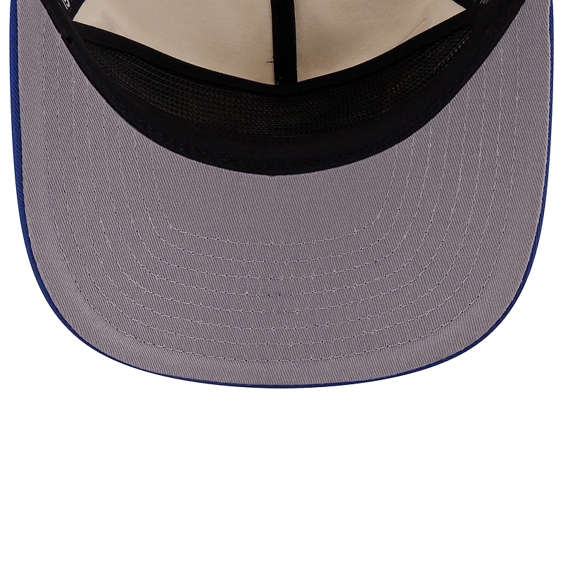 Men's New Era Cream Golden State Warriors Layered Patch 19TWENTY Adjustable Hat