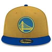 Men's New Era Gold Golden State Warriors Two-Tone 59FIFTY Fitted Hat