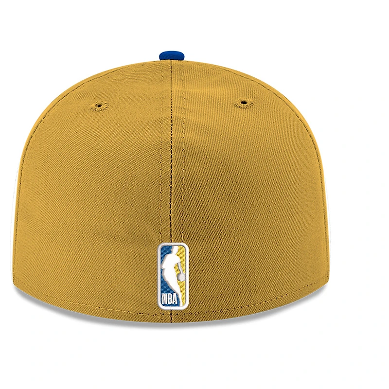 Men's New Era Gold Golden State Warriors Two-Tone 59FIFTY Fitted Hat
