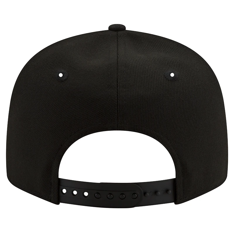 Casquette Snapback 9FIFTY noire et blanche Golden State Warriors New Era pour homme