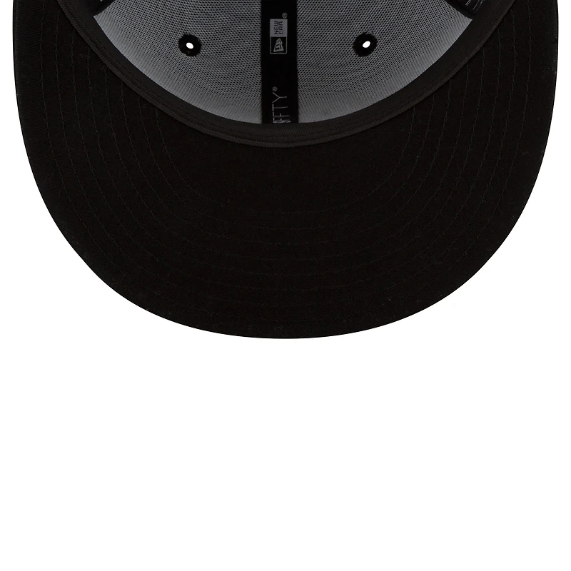 Casquette Snapback 9FIFTY noire et blanche Golden State Warriors New Era pour homme
