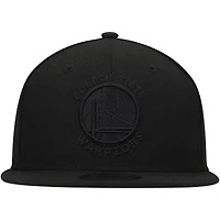 Casquette Snapback 9FIFTY Golden State Warriors New Era pour homme, noir sur noir