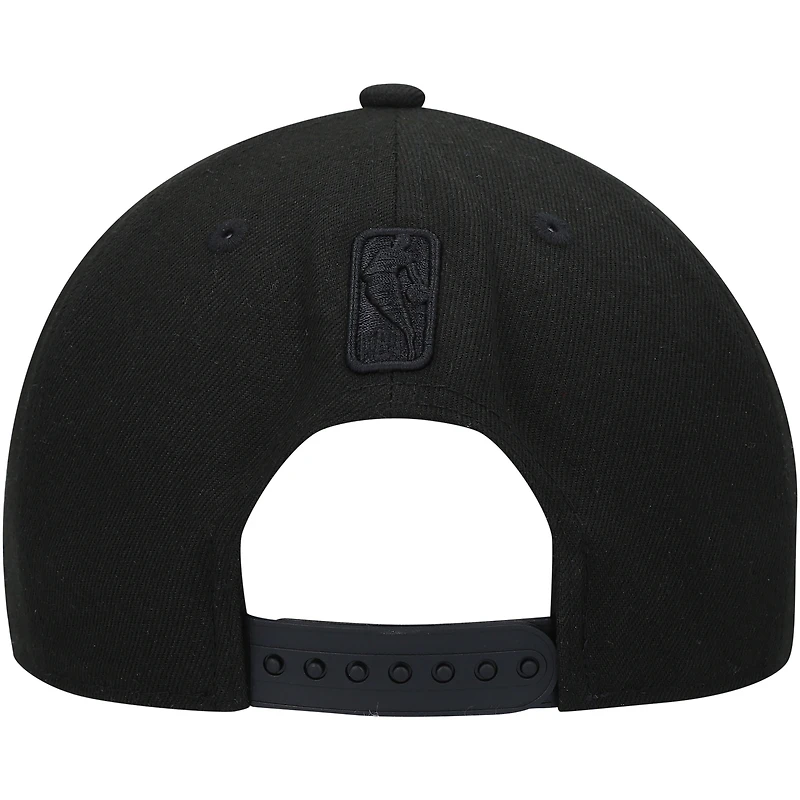 Casquette Snapback 9FIFTY Golden State Warriors New Era pour homme, noir sur noir