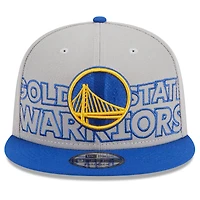 Men's New Era  Gray/Royal Golden State Warriors 2023 NBA Draft 9FIFTY Snapback Hat