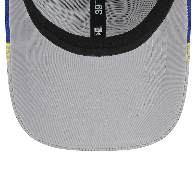 Men's New Era Gray/Royal Golden State Warriors Active Trim 39THIRTY Flex Hat