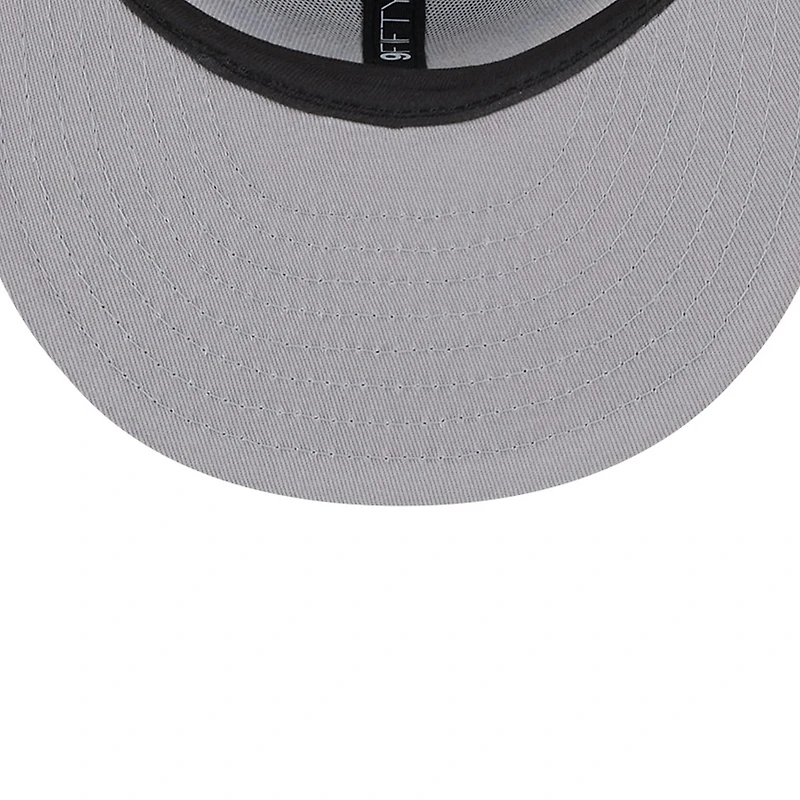 Men's New Era Gray Golden State Warriors Chenille Band 9FIFTY Snapback Hat