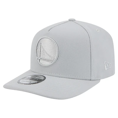 Men's New Era  Gray Golden State Warriors Colorpack A-Frame Pinch Front 9FIFTY Snapback Hat