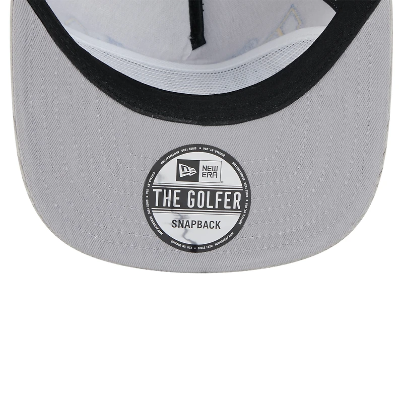 Casquette de golf à visière snapback Golden State Warriors grise New Era pour homme