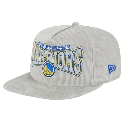 Casquette de golf à visière snapback Golden State Warriors grise New Era pour homme