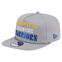 Casquette snapback grise New Era pour homme, motif Golden State Warriors, Property of Golfer