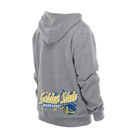 Sweat à capuche en polaire New Era Injection Sport Classics gris chiné pour homme, Golden State Warriors