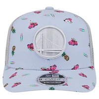 Casquette extensible à bouton-pression New Era bleu clair/gris pour homme