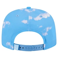 Casquette ajustable en corde pour golfeur New Era bleu clair Golden State Warriors avec logo « Head in the Clouds »