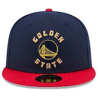Men's New Era  Navy Golden State Warriors 2024/25 City Edition 59FIFTY Fitted Hat
