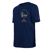 T-shirt épais en chenille bleu marine Golden State Warriors 2024/25 City Edition pour homme New Era