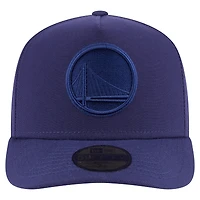 Men's New Era  Navy Golden State Warriors Colorpack A-Frame Pinch Front 59FIFTY Fitted Hat