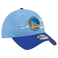 Men's New Era Powder Blue Golden State Warriors Clouds 9TWENTY Adjustable Hat