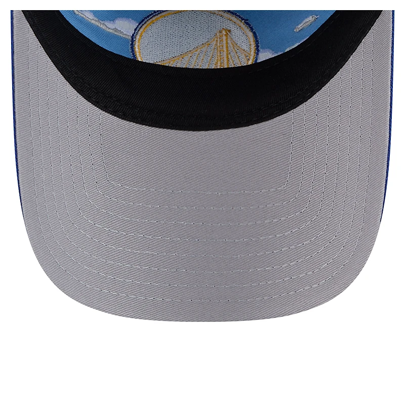 Men's New Era Powder Blue Golden State Warriors Clouds 9TWENTY Adjustable Hat