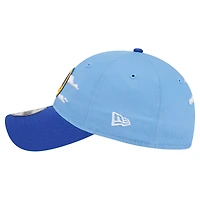 Men's New Era Powder Blue Golden State Warriors Clouds 9TWENTY Adjustable Hat
