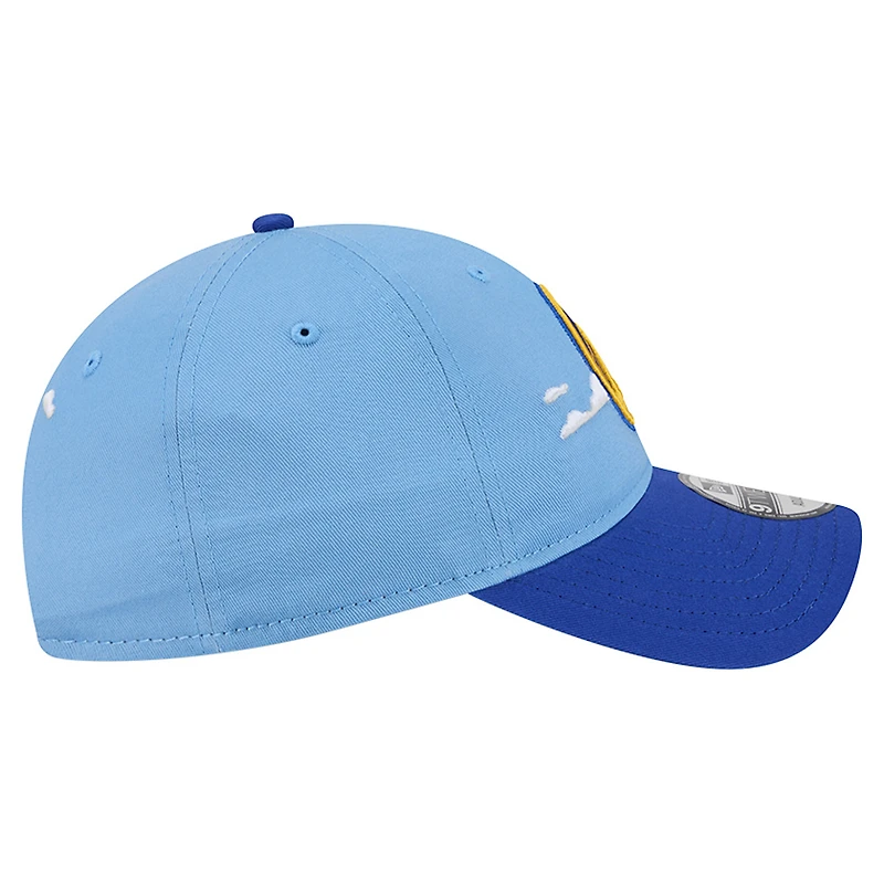 Men's New Era Powder Blue Golden State Warriors Clouds 9TWENTY Adjustable Hat