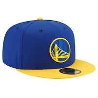 Men's New Era Royal/Gold Golden State Warriors 2-Tone 59FIFTY Fitted Hat