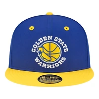 Men's New Era  Royal/Gold Golden State Warriors 80s Throwback 59FIFTY Fitted Hat