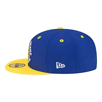 Men's New Era  Royal/Gold Golden State Warriors 80s Throwback 59FIFTY Fitted Hat