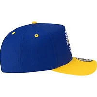 Men's New Era  Royal/Gold Golden State Warriors 80s Throwback A-Frame 9FIFTY Snapback Hat