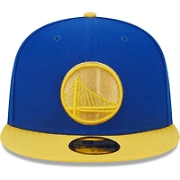 Casquette ajustée 59FIFTY New Era Royal/Gold Golden State Warriors Gameday Gold Pop Stars pour hommes