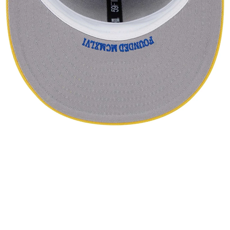 Men's New Era Royal/Gold Golden State Warriors Gameday Gold Pop Stars 59FIFTY Fitted Hat