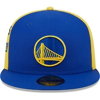Casquette ajustée 59FIFTY New Era Royal/Gold Golden State Warriors Gameday Wordmark pour homme