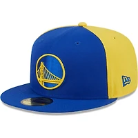 Casquette ajustée 59FIFTY New Era Royal/Gold Golden State Warriors Gameday Wordmark pour homme