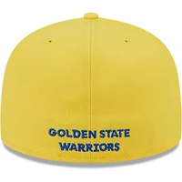 Casquette ajustée 59FIFTY New Era Royal/Gold Golden State Warriors Gameday Wordmark pour homme