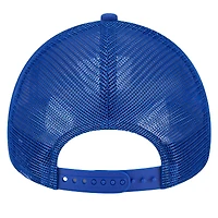 Men's New Era Royal/Gold Golden State Warriors Tip Off A-Frame Trucker 9FORTY Adjustable Hat