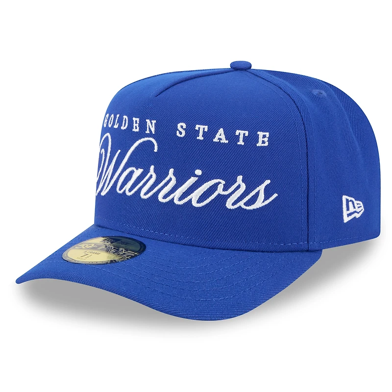 Casquette ajustée New Era Royal Golden State Warriors 2025 NBA Draft 59FIFTY pour homme